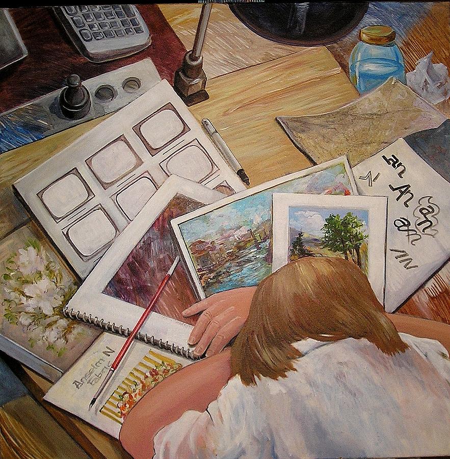 Get a Real Job Painting by Denise Ivey Telep Fine Art America