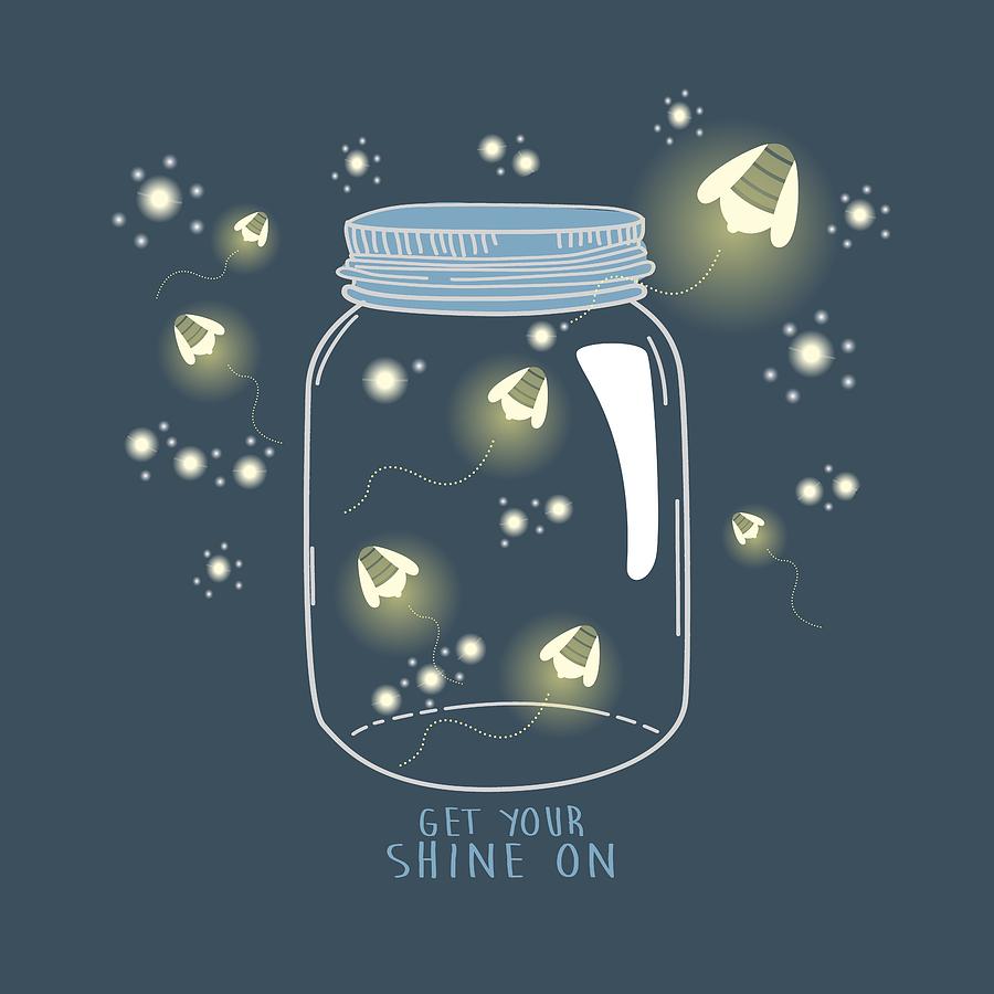 Mason Jar Digital Art - Get Your Shine On by Heather Applegate