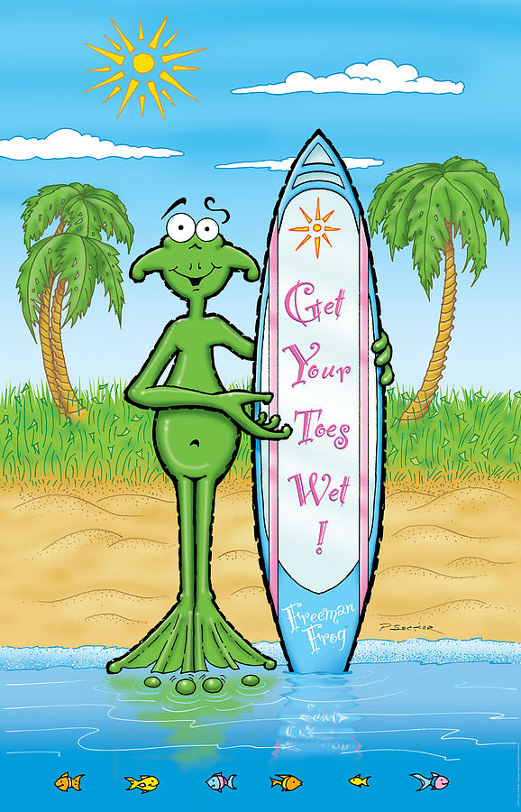 Landscape Digital Art - Get Your Toes Wet by Peter Secker Landscape Digital Art - Get Your Toes Wet by Peter Secker