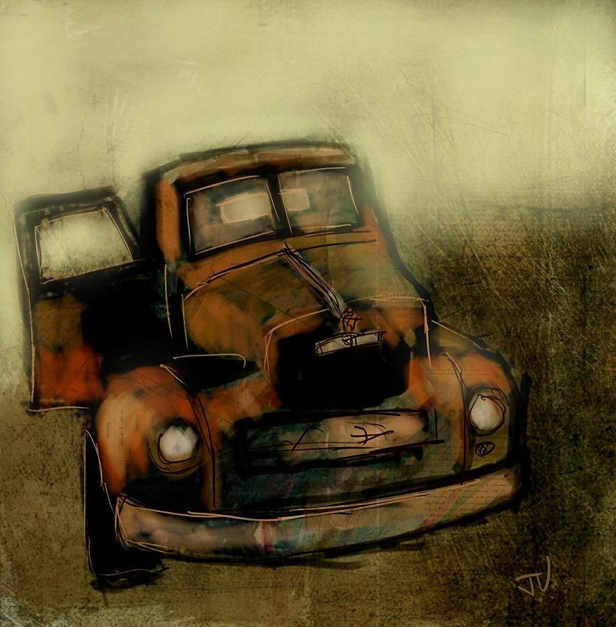 Getaway Truck Painting by Jim Vance