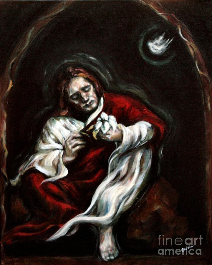 Gethsemane Painting by Carrie Joy Byrnes