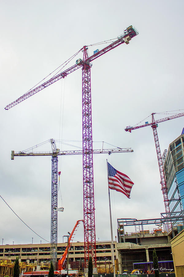 Getter Done Tower Crane Construction Art Photograph by Reid Callaway