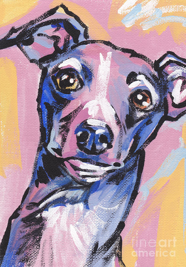 Dog Painting - Gettin Iggy Wit It by Lea S