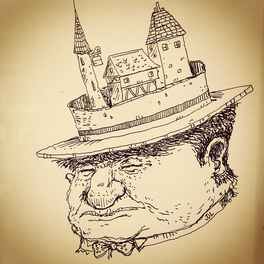 Hat Drawing - Getting A Head In The City by Jason Lethcoe