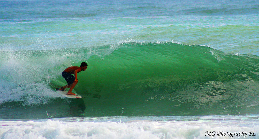Surfing Photograph - Getting Some Shade by Marty Gayler Surfing Photograph - Getting Some Shade by Marty Gayler