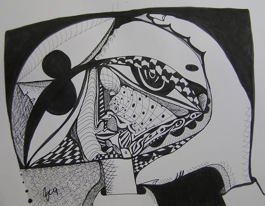 Black And White Drawing - Getting Squeezed By The Hand by Jimmy King