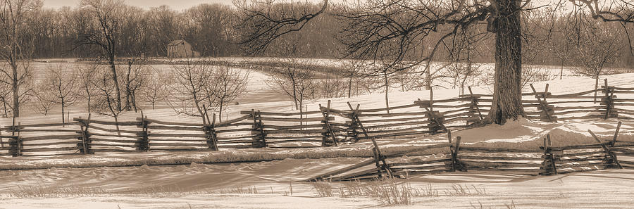 Gettysburg at Rest - Well Be Home Before Dark - Phillip Synder Farm, Winter Photograph by Michael Mazaika