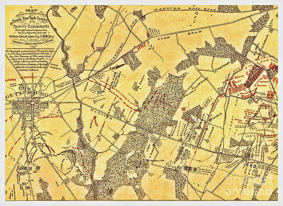 Gettysburg Battle Map Photograph by Steven Parker - Fine Art America