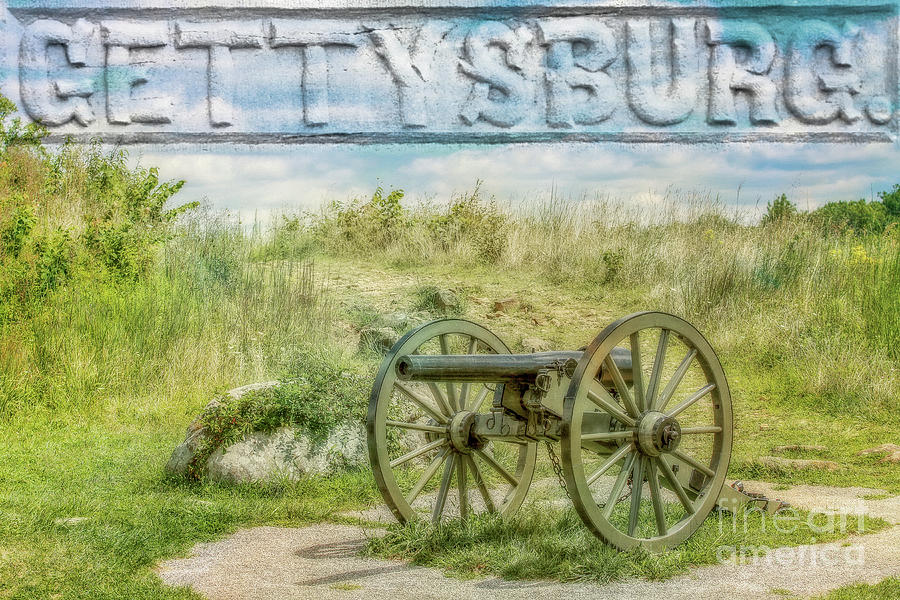 Gettysburg Battlefield Cannon Digital Art by Randy Steele