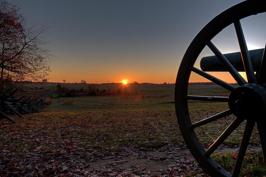 Gettysburg Cannon Sunrise Photograph By Craig Fildes Fine Art America