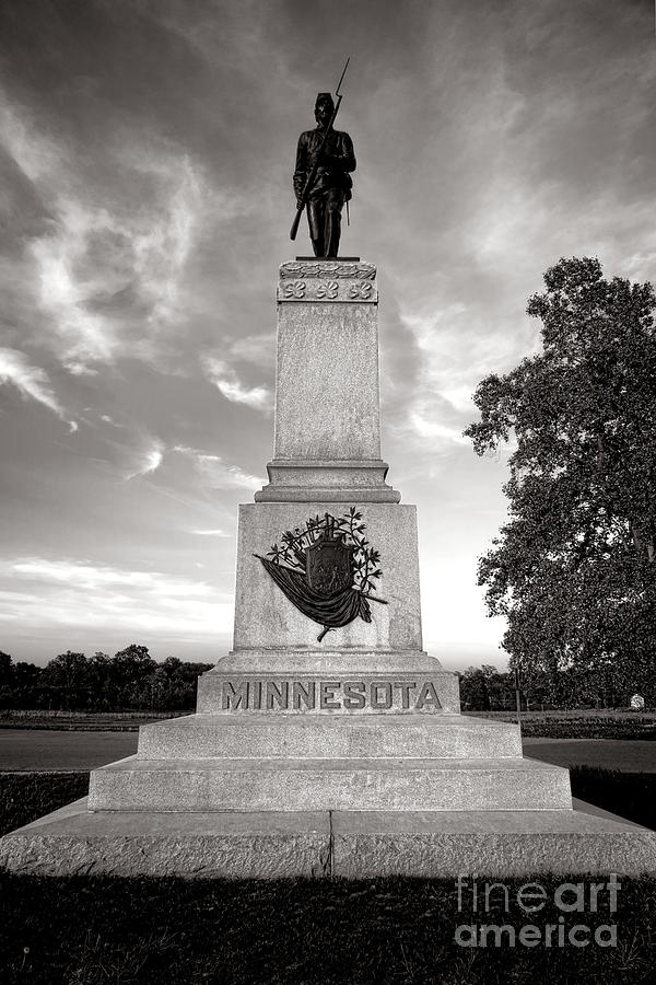 Gettysburg National Park 1st Minnesota Infantry Monument Photograph by Olivier Le Queinec
