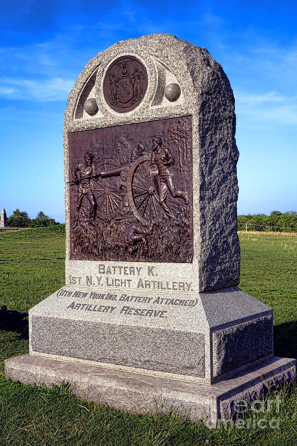 Gettysburg National Park Photograph - Gettysburg National Park 1st New York Light Artillery Memorial by Olivier Le Queinec