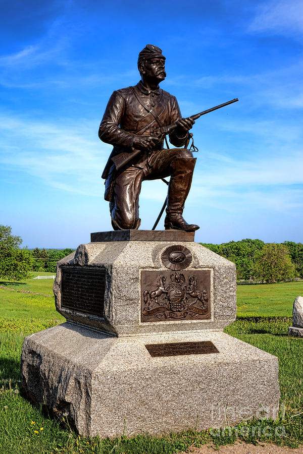 Gettysburg National Park 1st Pennsylvania Cavalry Memorial Photograph by Olivier Le Queinec