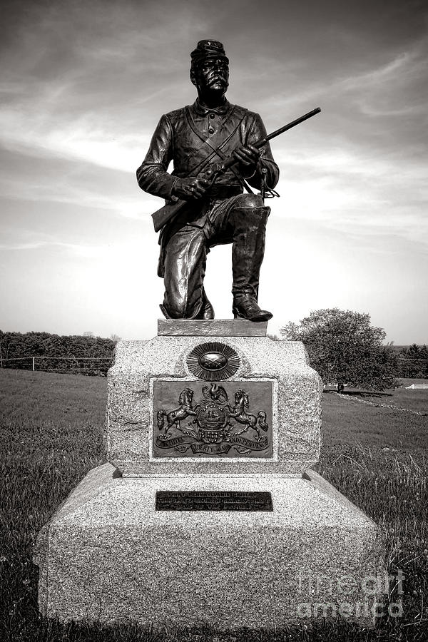 Gettysburg National Park 1st Pennsylvania Cavalry Monument Photograph by Olivier Le Queinec