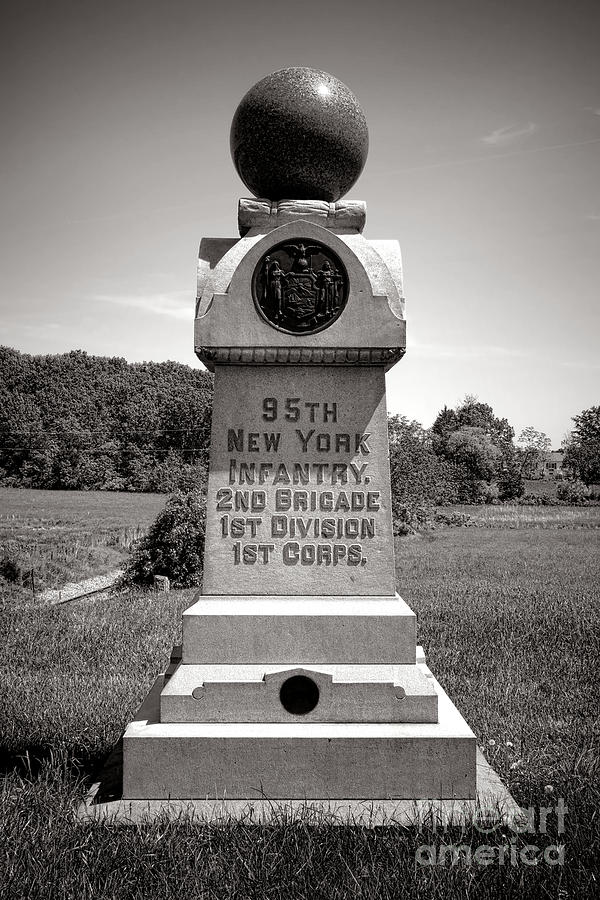 Gettysburg National Park 95th New York Infantry Monument Photograph by Olivier Le Queinec
