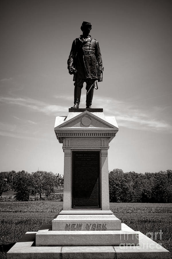 Gettysburg National Park Photograph - Gettysburg National Park Abner Doubleday Monument by Olivier Le Queinec