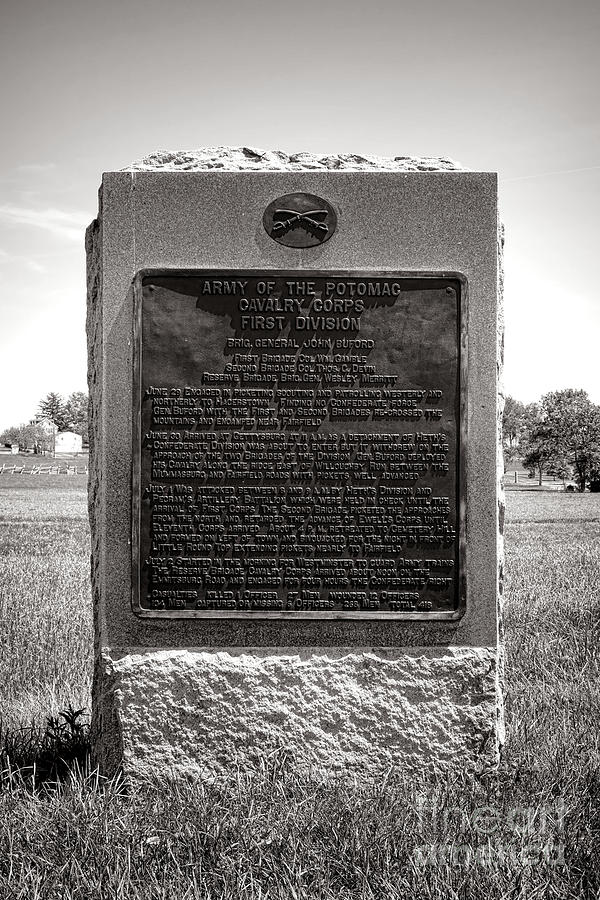 Gettysburg National Park Photograph - Gettysburg National Park Army of the Potomac Cavalry Corps Monument by Olivier Le Queinec