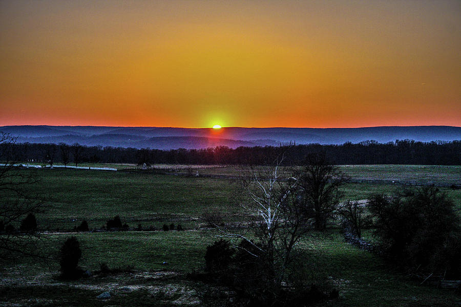 Gettysburg Sunset Photograph by William E Rogers - Fine Art America