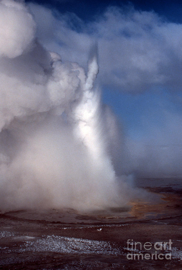 Geyser in winter Photograph by Edward R Wisell