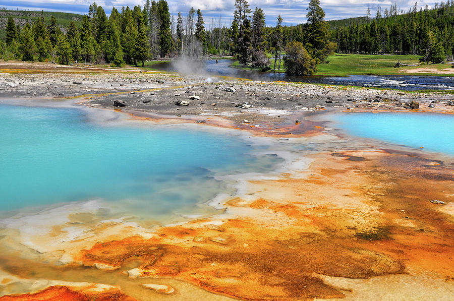 Geyser Pools at Yellowstone Photograph by Bruce Friedman