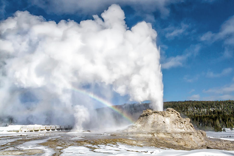 Geyser Rainbow 7594 Photograph by Karen Celella - Pixels