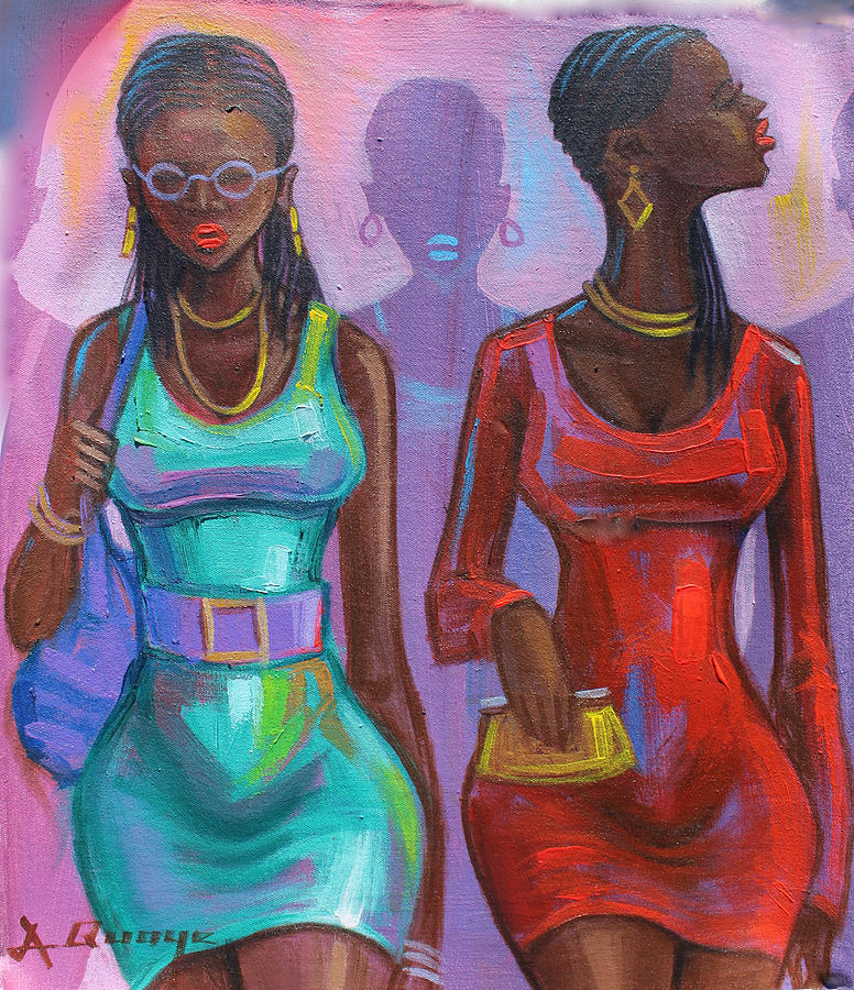 Ghana Ladies Painting by Amakai