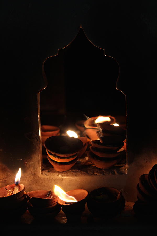 Ghee Lamps, Barsana Photograph by Jennifer Mazzucco Fine Art America