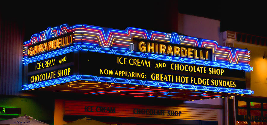 San Diego Photograph - Ghirardelli Chocolate Neon by Stephen Stookey