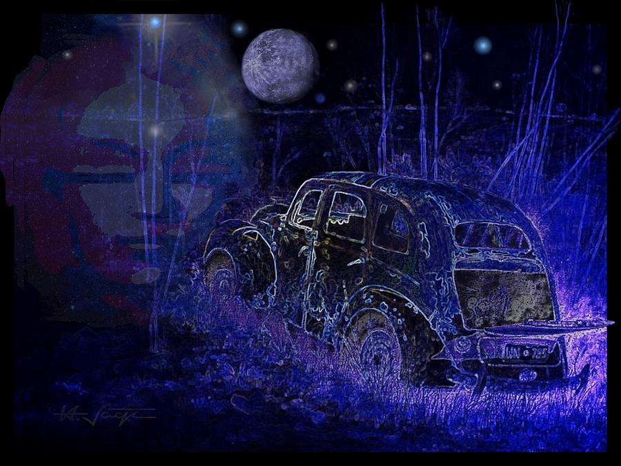 Ghost  Car Digital Art by Hartmut Jager