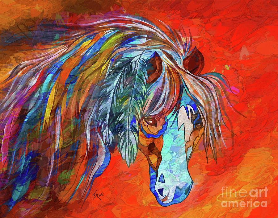 Ghost Horse Mixed Media Painting Painting by Janice Pariza