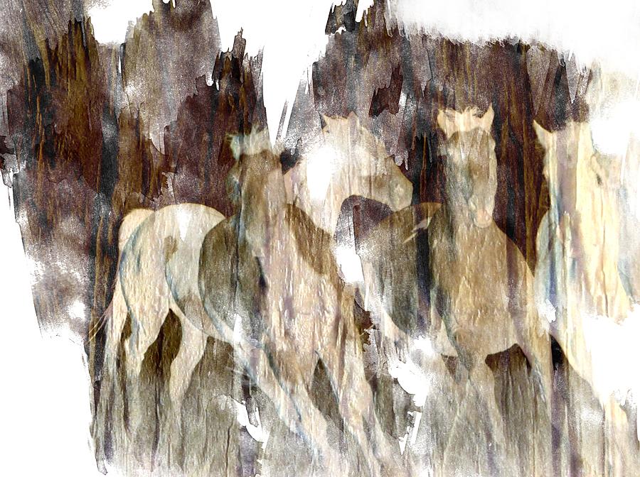 Ghost Horses Digital Art by Andrea Barbieri