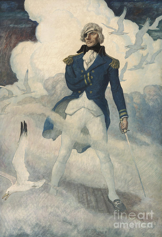 Seagull Painting - Ghost of Admiral Nelson by Newell Convers Wyeth
