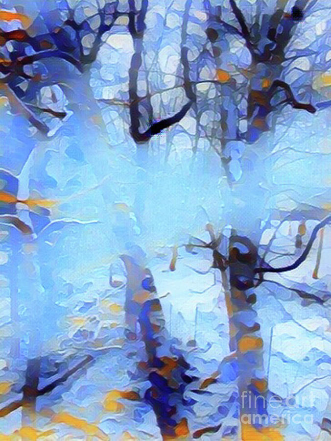 Ghost of Snow Mixed Media by Gayle Price Thomas