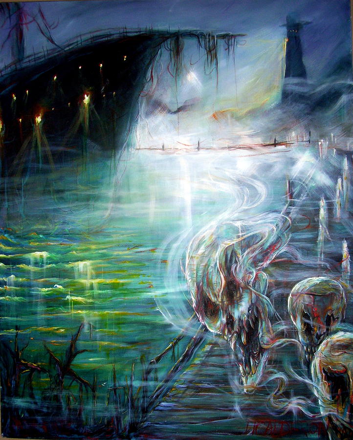 Skeleton Painting - Ghost Ship 2 by Heather Calderon