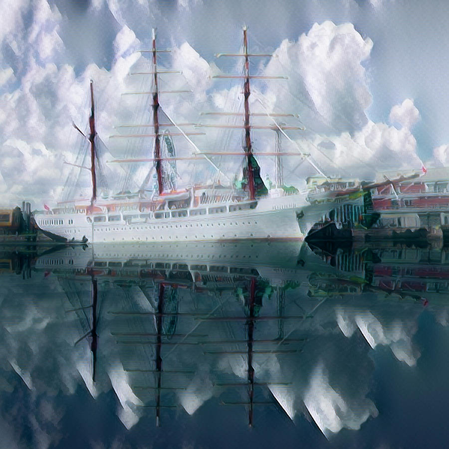 Ghost Ship The Sea Cloud Photograph by Debra and Dave Vanderlaan