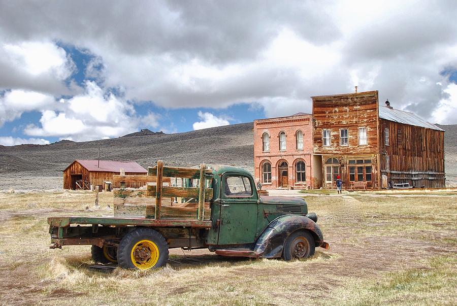 Mountain Photograph - Ghost Town and Old Truck by Hal Bowles