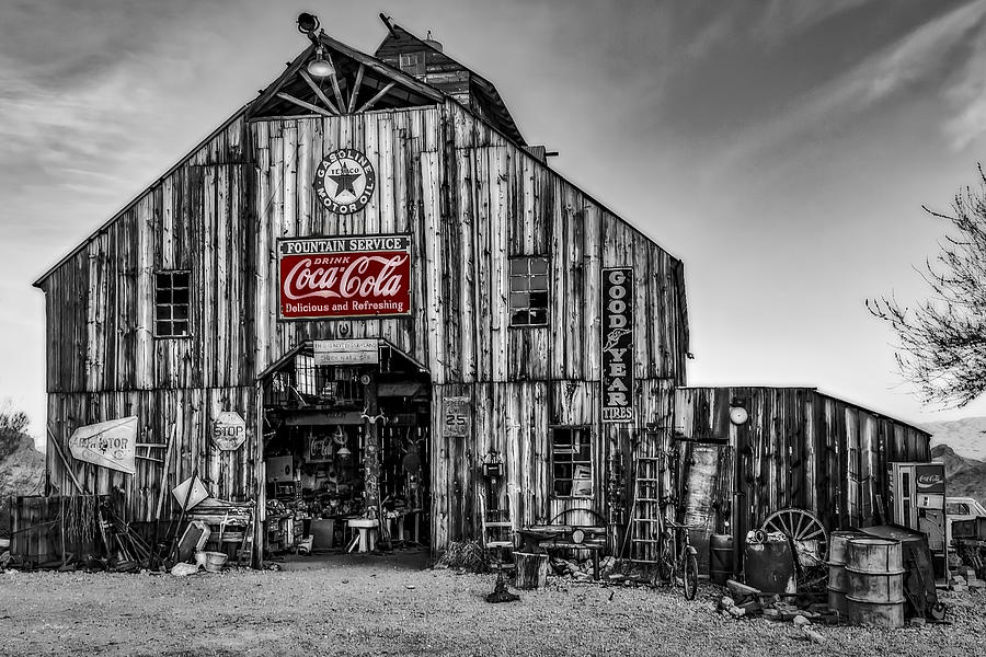 Ghost Town Barn BW Photograph by Susan Candelario