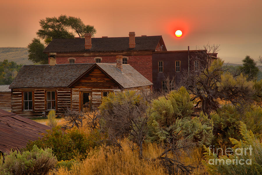 Ghost Town Forest Fire Sunset Photograph by Adam Jewell