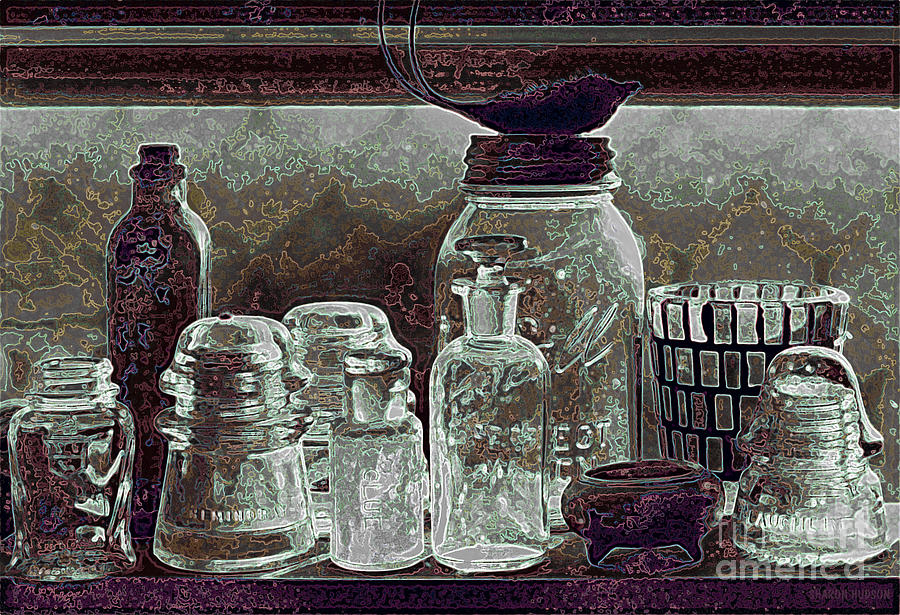 ghost town still life - Glass Ware IV Photograph by Sharon Hudson