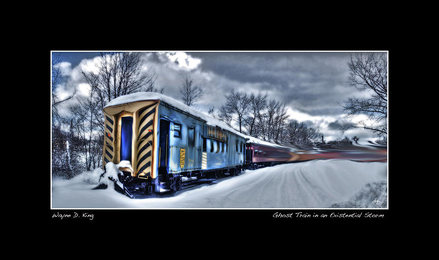 Ghost Train in an Existential Storm Poster Photograph by Wayne King