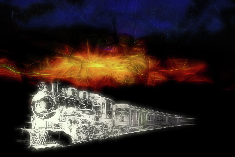 Ghost Train Digital Art by John Haldane