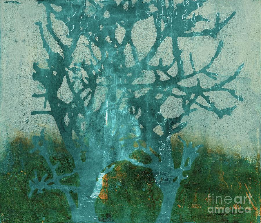 Abstract Painting - Ghost Tree by Laurel Englehardt