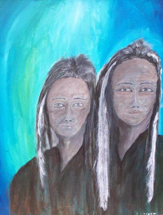 Native American Painting - Ghost Twins by Larry Verch