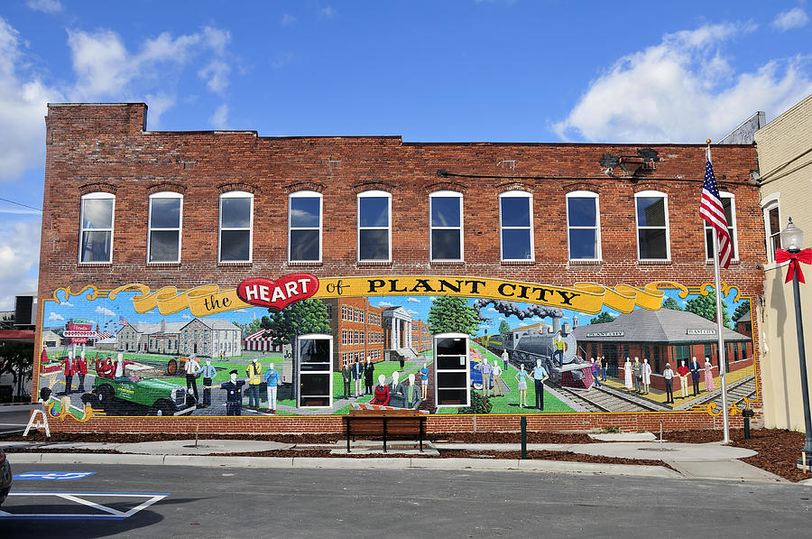 Ghostly Plant City Mural  Photograph by David Lee Thompson