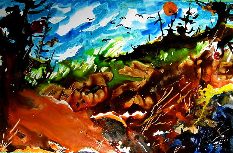 Ghosts and Goblins Whoooo Painting by Wilfred McOstrich