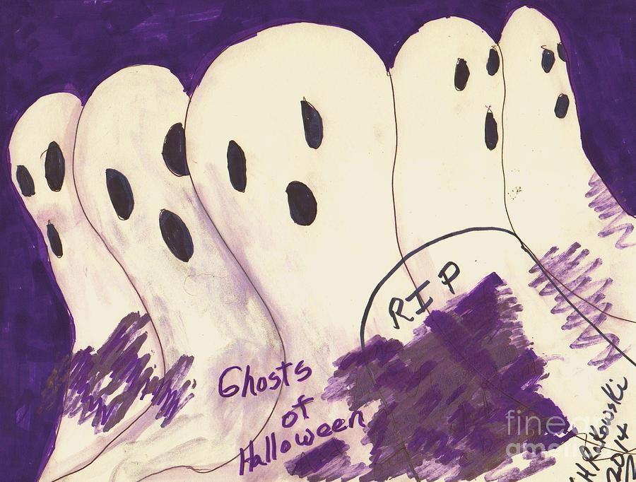 Ghosts of Halloween Mixed Media by Elinor Helen Rakowski