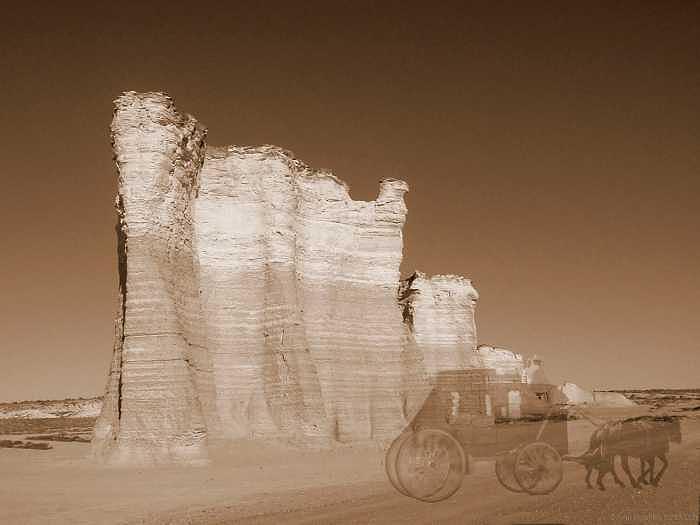 Kansas Photograph - Ghosts On The Butterfield Trail-sepia by Stan Hutchins Kansas Photograph - Ghosts On The Butterfield Trail-sepia by Stan Hutchins