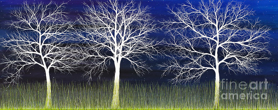 Tree Painting - Ghosts Whispering in the Field by Andrea Youngman