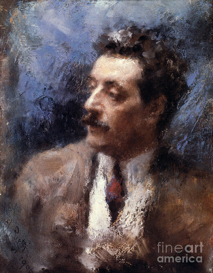 Giacomo Puccini Painting by Rietti