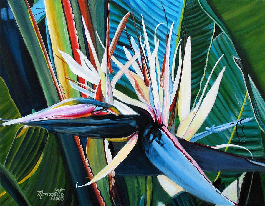Giant Bird of Paradise Painting by Marionette Taboniar